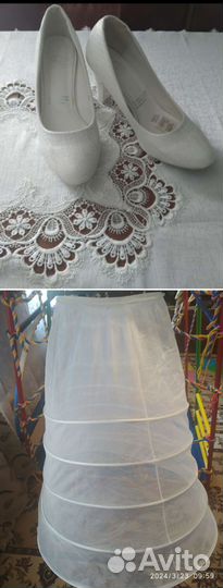 Свадебные туфли, кринолин