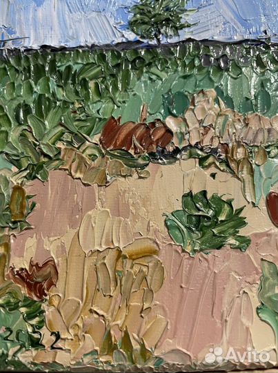 Картина маслом осень в степях калмыкии