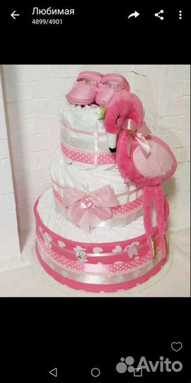 Торт из памперсов, подарок на выписку