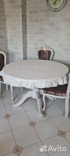 Скатерть круглая лен