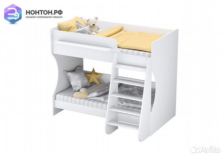 Кровать двухъярусная Polini kids Dream 1500 белый