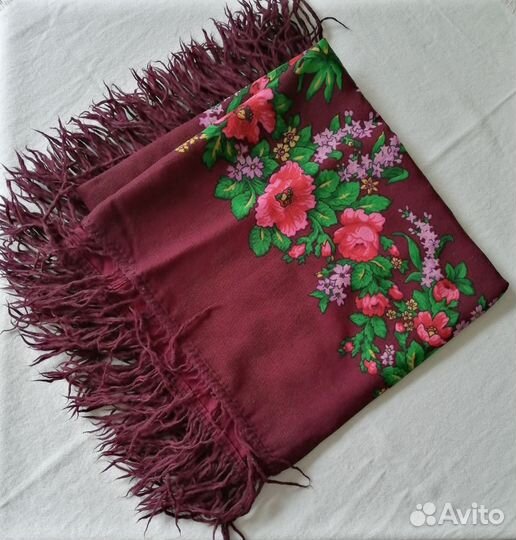Павловопосадский платок шерсть