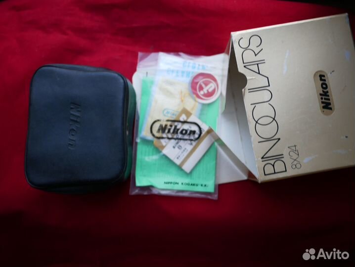 Ретро бинокль nikon 8x24 с чехлом и коробкой
