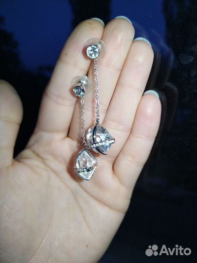 Серьги с кристалами swarovski