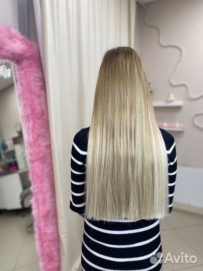 Капсульное наращивание волос + волосы