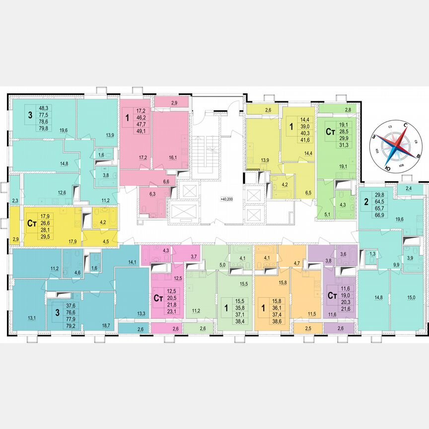 Квартира-студия, 29,9 м², 24/25 эт.