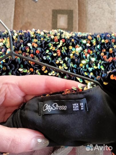 Платье с пайетками (р.М City Stress)