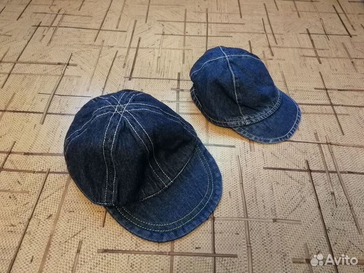 Бейсболки джинсовые обхват головы 43см и 50,5см