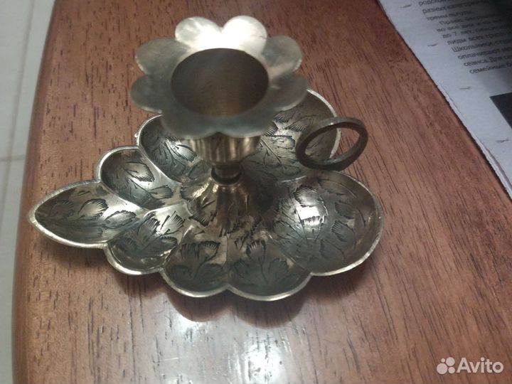 Подсвечник латунь