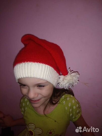 Новогодний колпачок, шапка санты