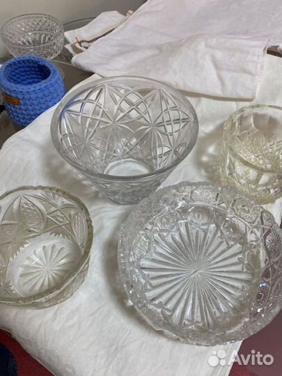 Хрусталь салатник, ваза, блюдо СССР