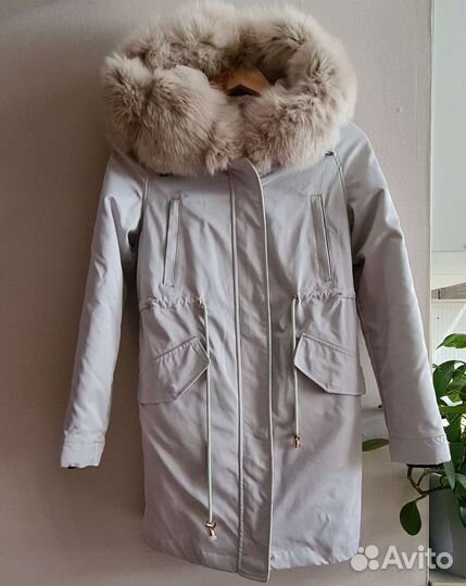 Парка женская с натуральным мехом