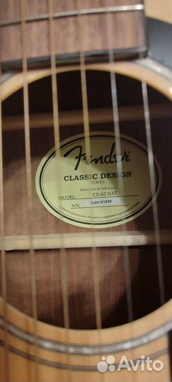 Акустическая гитара fender cd 60