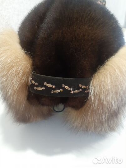 Шапка зимняя норковая женская