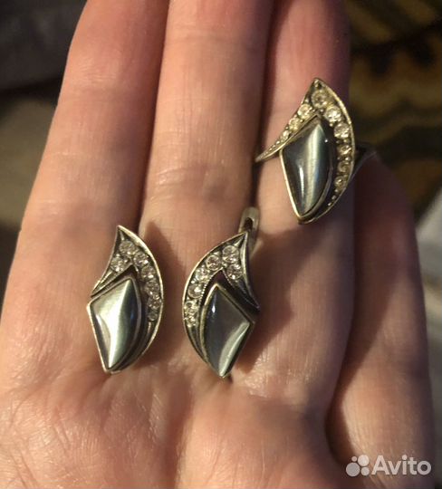 Комплект серьги + перстень