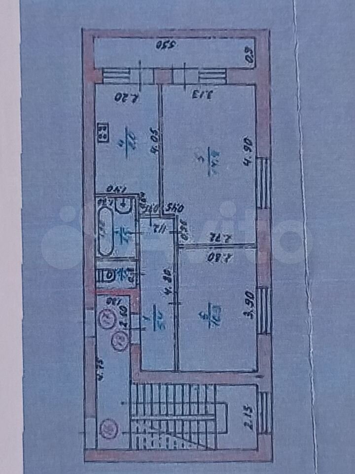 2-к. квартира, 42,7 м², 2/2 эт.