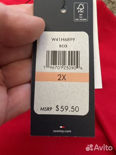 Tommy hilfiger футболка большого размера 2XL