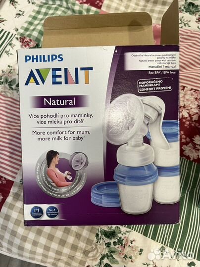 Молокоотсос avent ручной и пакеты для заморзки