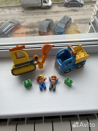 Набор Лего грузовик и экскаватор