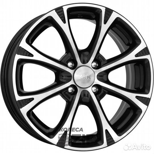 K&K Блюз 6x15 4*100 ET48 DIA54.1 Алмаз черный Лит