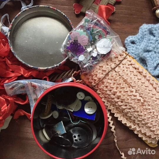 Лот для шитья рукоделия винтаж отрез шелк