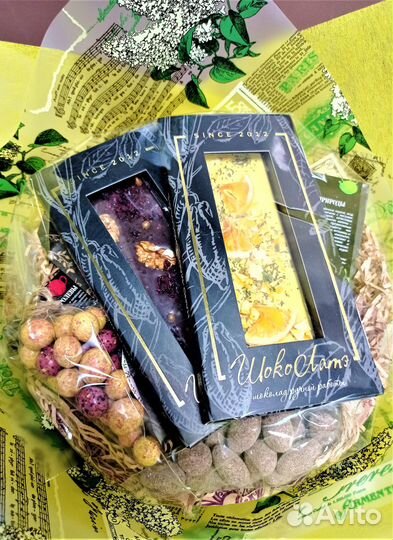 Съедобные букеты с чаем и натуральными сладостями