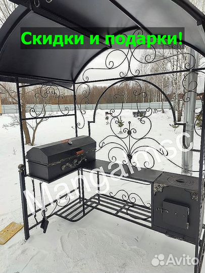 Мангал с крышей