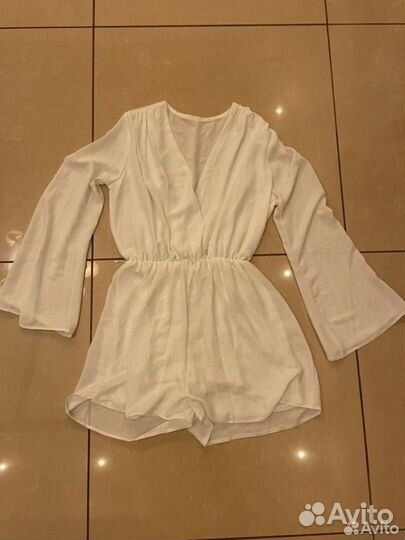 Женский летний комбинезон белый