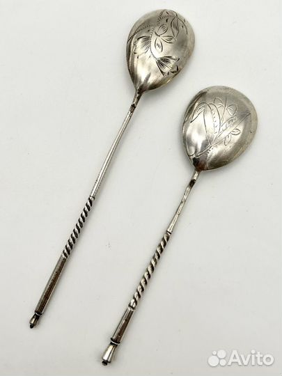 2 чайных ложки серебро 84 пр. вес 21 г(можно по 1)
