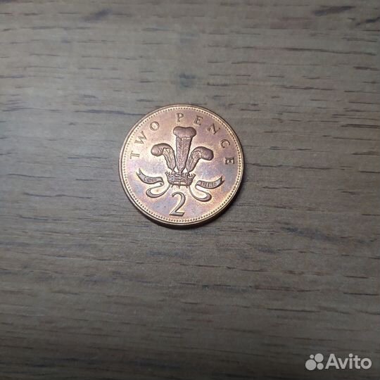 2 пенса Великобритания 2001 год