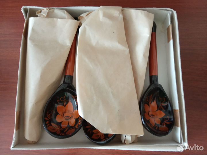 Деревянные ложки СССР набор 6 штук