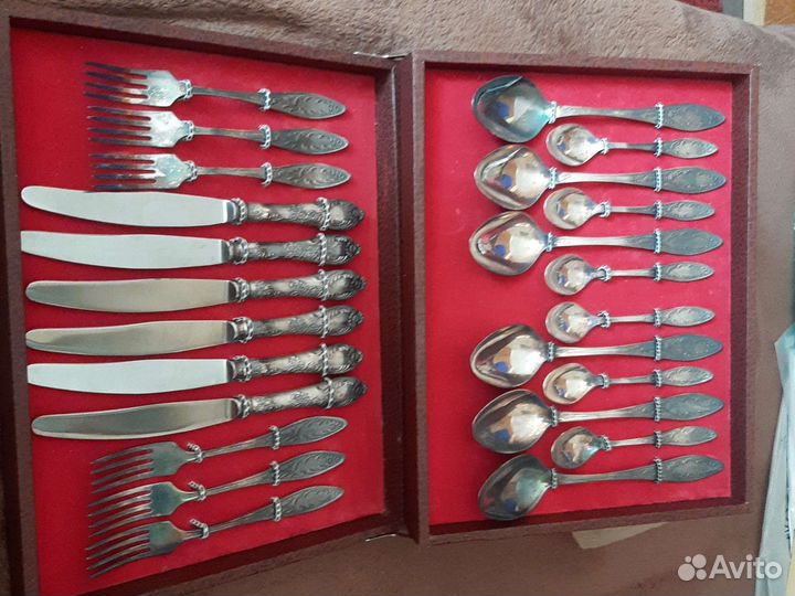 Набор столовых приборов мельхиор СССР