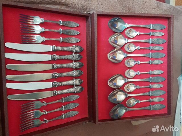 Набор столовых приборов мельхиор СССР