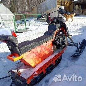 Самодельный гусеничный вездеход - снегоход. Homemade tracked all-terrain vehicle - snowmobile.