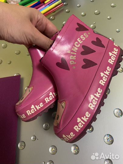 Резиновые сапоги reima 24 для девочки