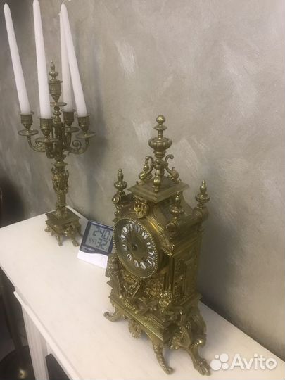 Часы каминные антикварные