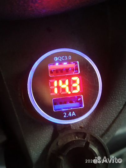 Прикуриватель с вольтметром с usb разъёмом