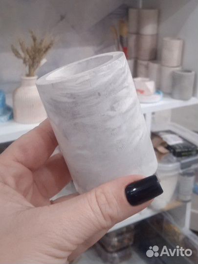 Подсвечник. Стакан из гипса