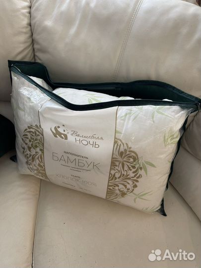 Подушка для сна антиалергенная пух бамбук