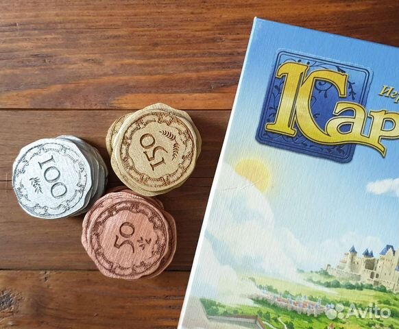Монеты жетоны очков для Каркассон и других игр