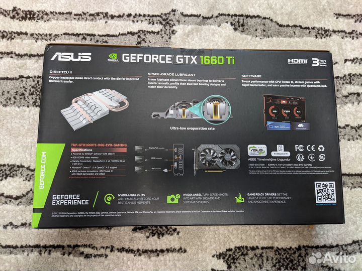 Видеокарта Asus GeForce GTX 1660 Ti