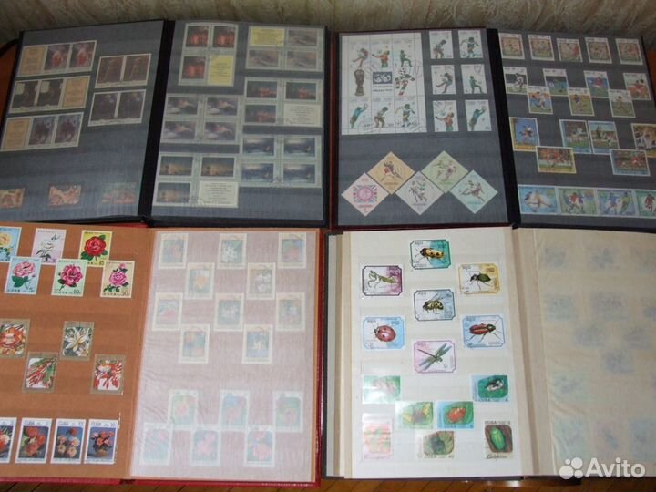 5 альбомов, почтовые марки СССР, России, Зарубежья