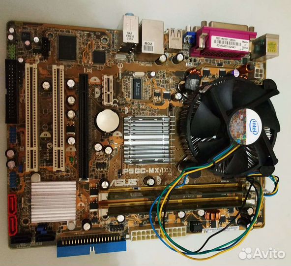Мат. плата asus p5gc-mx/1333+ddr2 2gb+pentium