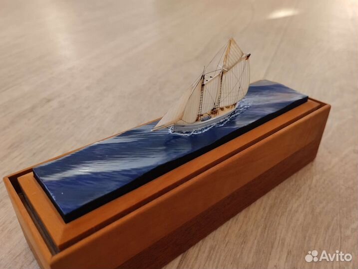 Модель корабля. Парусник. Шхуна Elbe No.4. 1906г