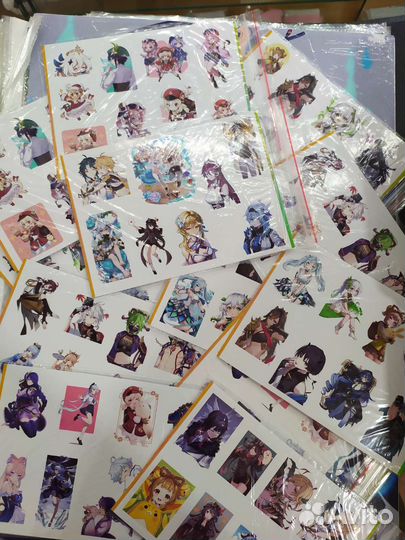 Стикерпак А5 с персонажами игры Genshin impact