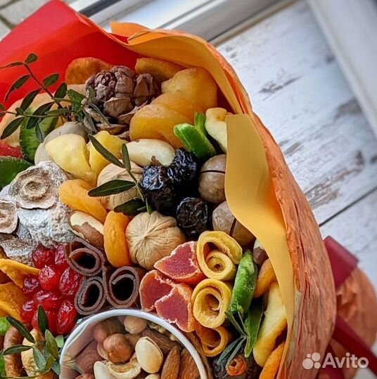Съедобные букеты / Съедобный букет из сухофруктов