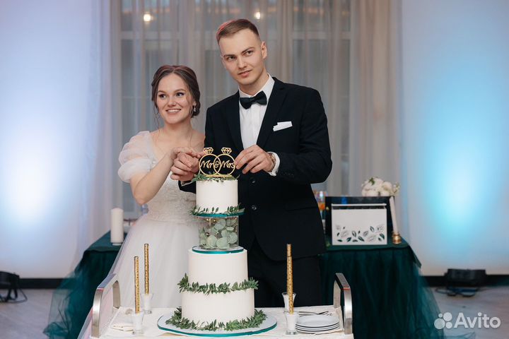 Топпер украшение на свадебный торт