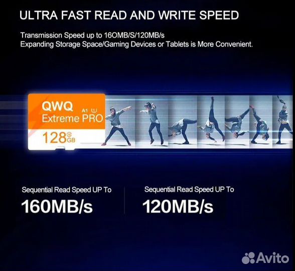 Карта памяти MicroSD 128gb новая