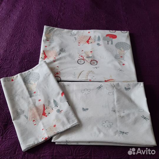 Комплект постельного белья в дет.кроватку (поплин)