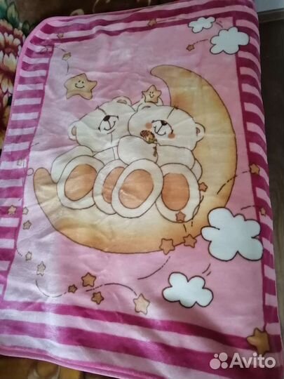 Плед детский плюшевый